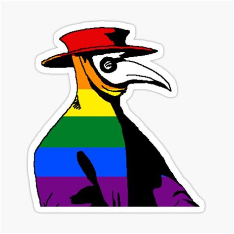 Pegatina El Orgullo No Puede Ser Puesto En Cuarentena Bandera Gay Doctor De La Peste De