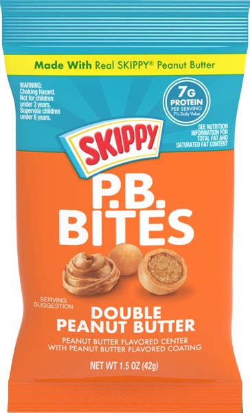 P B Bites Double Peanut Butter Skippy Brand Peanut Butter