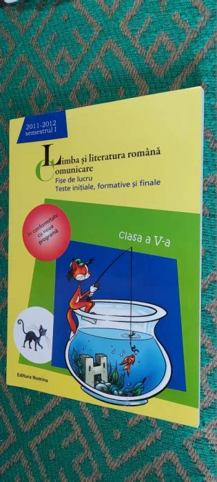 Limba Si Literatura Romana Comunicare Clasa A V A Fise De Lucru Teste