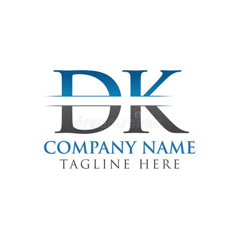 initial dk letter logo design vector  blue  grey color dk logo