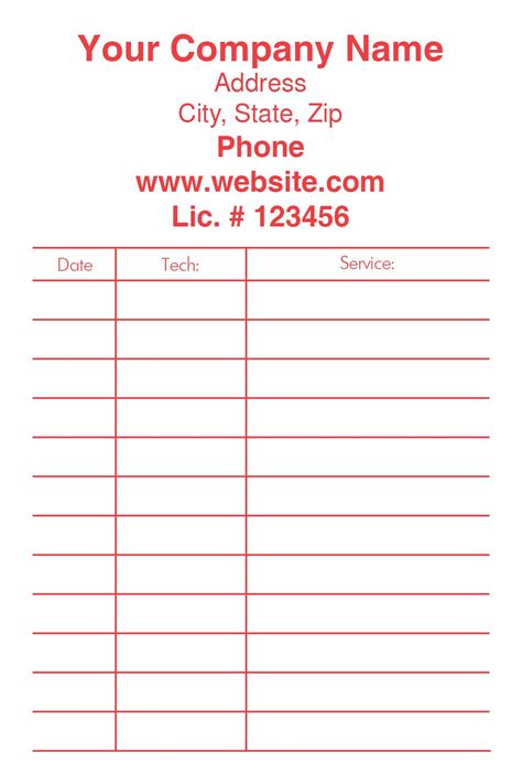 0054 Hvac Service Label