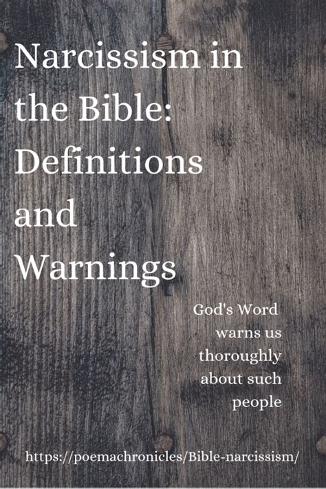 Narcissism In The Bible Definitions And Warnings Poema Chronicles