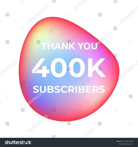 Thank You 400k Suscribers Celebration Template Stock Vector Royalty