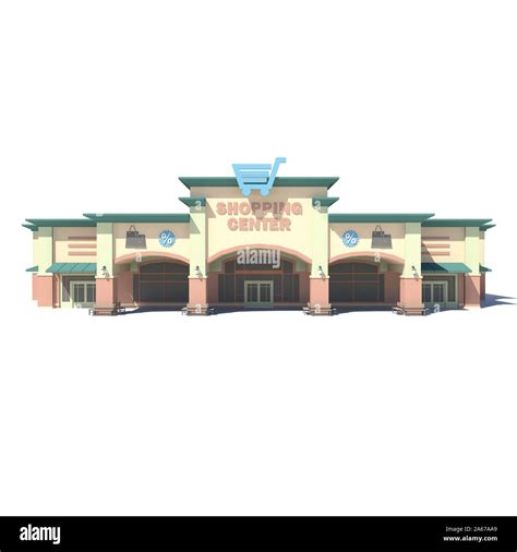 A 3d render of a commercial building Stock Photo - Alamy