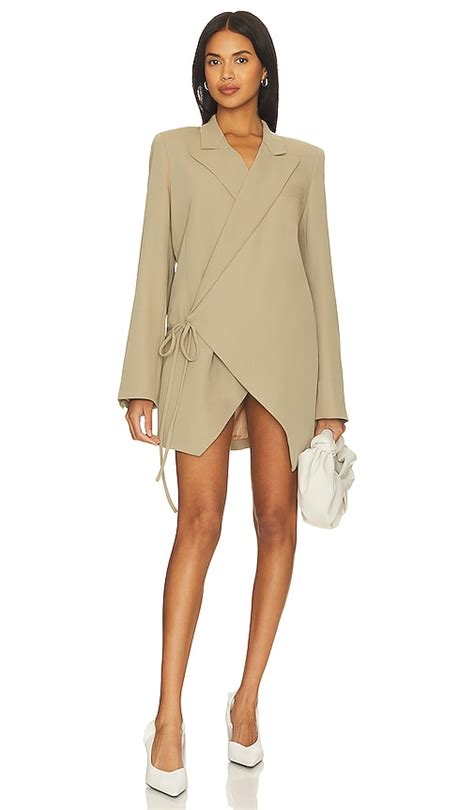 Lacademie Orion Blazer Mini Dress In Khaki Revolve