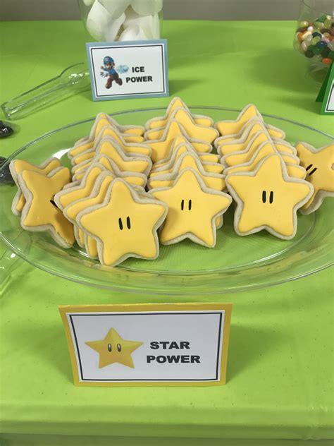 Decorated Sugar Cookies Star Power Mario Party Nintendo Birthday