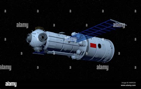 Modèle 3D du module central de la TIANHE TIANGONG 3 station spatiale