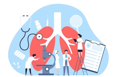 Premium Vector Pulmonology Concept Healthcare Lung Check In Clinical