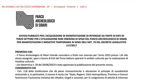 Avviso Pubblico Per L Acquisizione Di Manifestazione Di Interesse Da