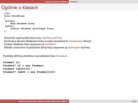 Programowanie Obiektowe Ppt Pobierz