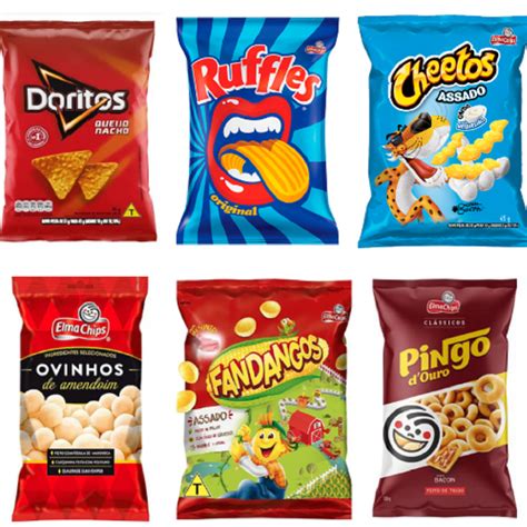 Kit Salgadinhos Elma Chips Sortidos Doritos Queijo Nacho Cheetos Onda