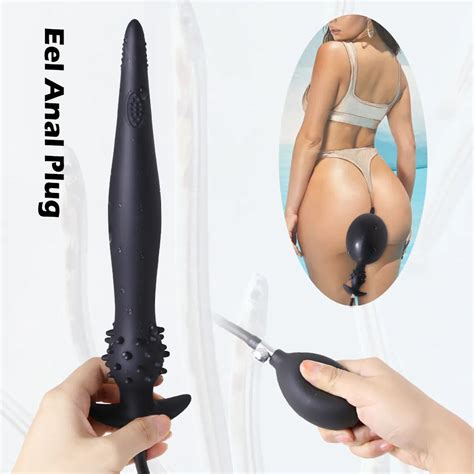 Infl Vel Anal Plug Soft Silicone Buttplug Anal Dilator Anus Extender