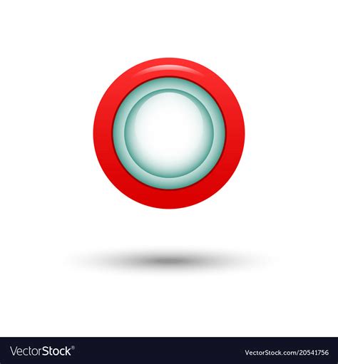 Red button for website Royalty Free Vector Image