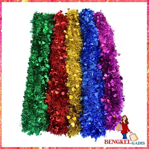 Jual Bg Slinger Tinsel Rumbai Meter Hiasan Pohon Natal Motif Bintang