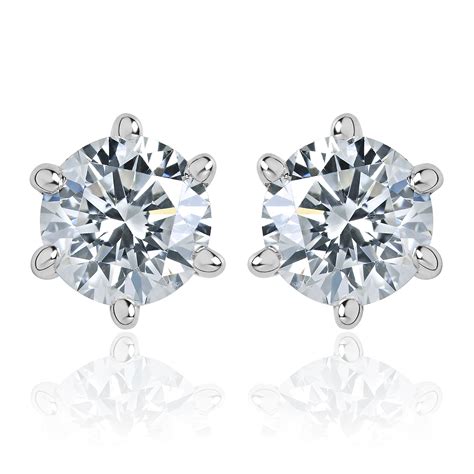 Diamond Solitaire Stud Earrings 060ct Pravins