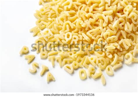 Alphabet Pasta Referred Alfabeto Alphabetti Spaghetti Stock Photo