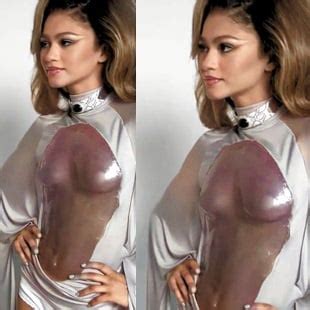 Zendaya Shows Off Her Nippleless Tits Behind The Scenes