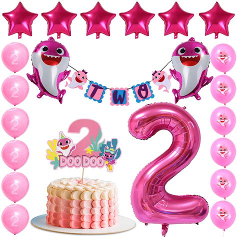 Buy Empire Party Supply Pink Baby Shark Nd Birthday Decorations For