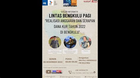 Dialog Lintas Bengkulu Pagi I Realisasi Anggaran Dan Serapan Dana KUR