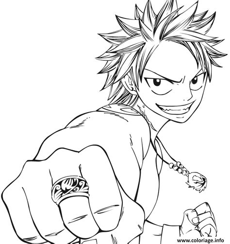 Coloriage Line Art Natsu By Ichigo Da Dessin