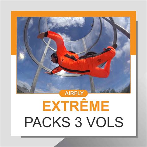 Chèque cadeau 3 vols EXTRÊME Soufflerie Airfly Normandie