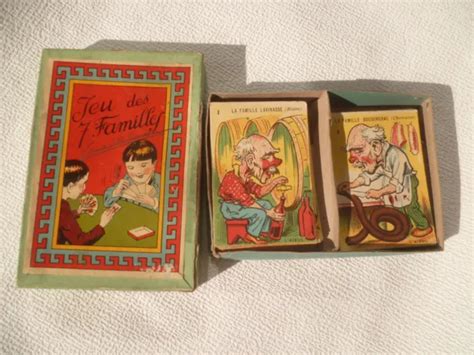 Jeu De Cartes Ancien Des Familles Caricatures Les M Tiers