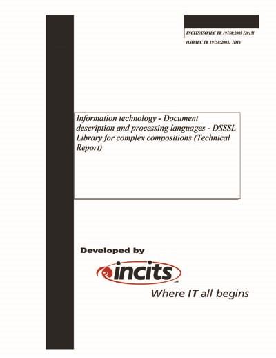 INCITS ISO IEC TR 19758 2003 2015 Information Technology Document