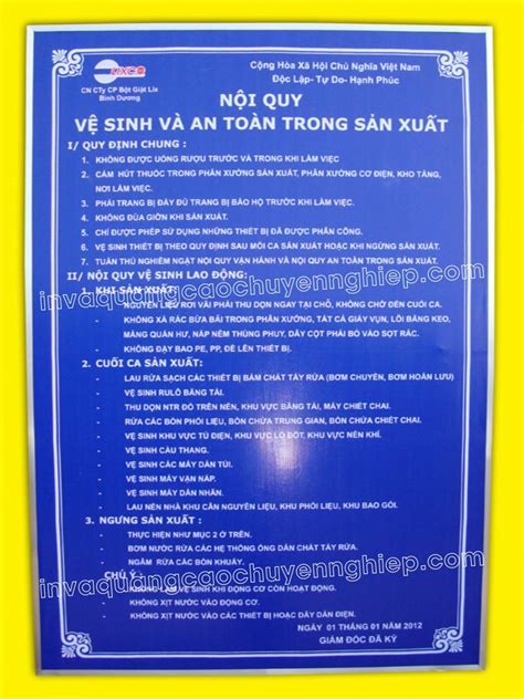 Top 50 mẫu nội quy an toàn nhà xưởng mới nhất