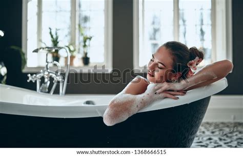Attractive Sexy Woman Lying Naked Bath Stock Photo Shutterstock