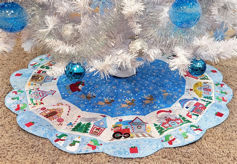 Ith North Pole Village Tree Skirt Machine Embroidery Designs By Juju