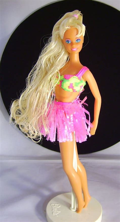 Vintage 1990 Hawaiian Fun Blonde Barbie Doll 5940 W Original 2