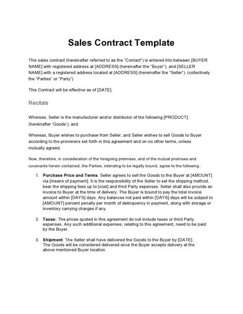 40 Free Sales Contract Templates Word ᐅ TemplateLab