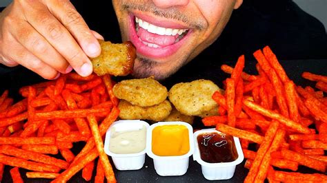 Asmr Mcdonalds Chicken Nuggets Hot Fries Eating Show Mouth Sounds Big