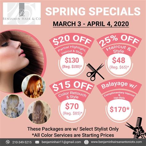 Spring Specials For Hair Salon Services Image To U