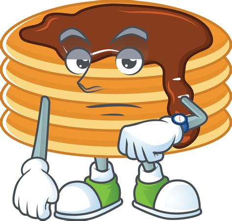 Chocolate cream pancake Cartoon character 20848302 Vector Art at Vecteezy