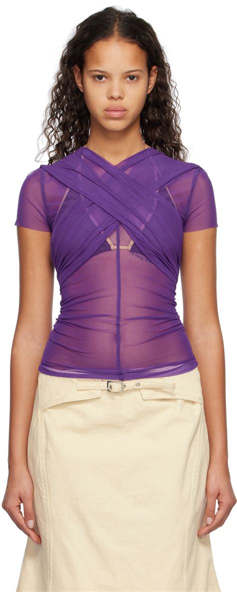 Gimaguas Purple Beso Blouse Ssense Uk