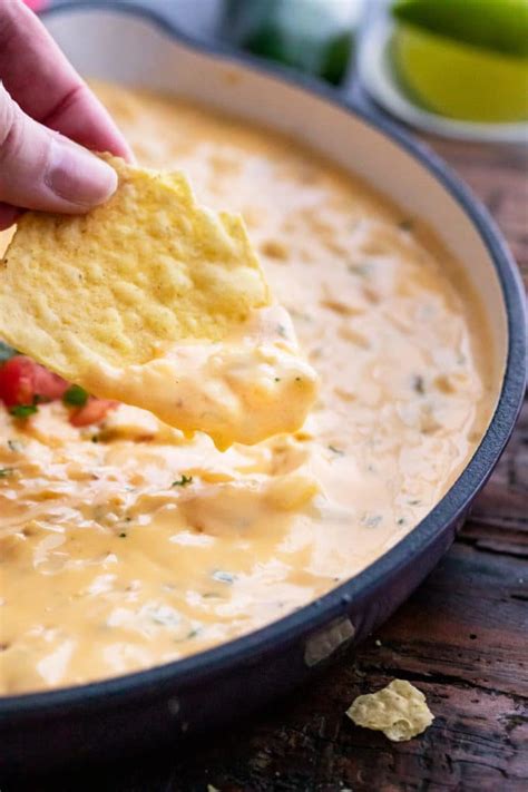 Queso Dip Recipe (Mexican cheese dip) - The Chunky Chef