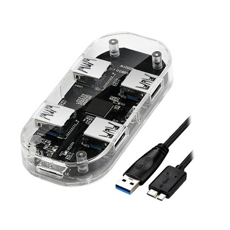 High Usb Divider Transparent Hub Concentrator Portable Port Hub