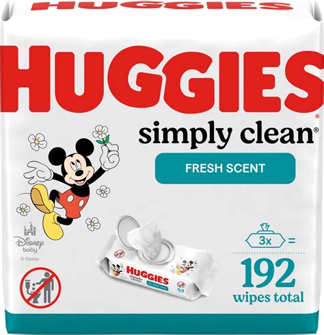 Huggies Simply Clean Unscented Baby Wipes 11 Flip Top