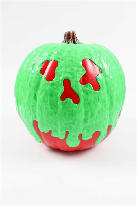 DIY Halloween Poison Apple Pumpkin - Let's Mingle Blog