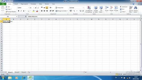 Entering And Editing Data Excel 2010 Level 1 Youtube