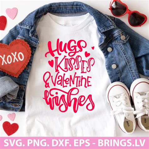 Hugs Kisses And Valentine Wishes Svg Valentines Day Svg