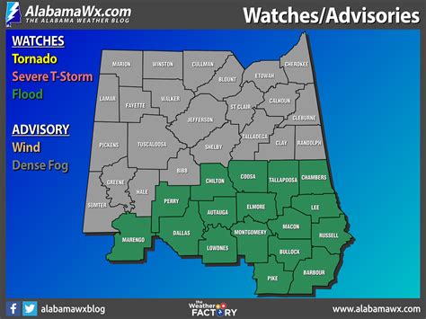 Flood Watch For Portions Of Central Alabama Goes Into Effect At Noon