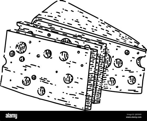 Swiss Cheese Sketch Hand Drawn Vector Stock Vector Image And Art Alamy