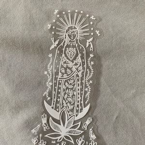 Virgin Mary Decal Sticker Our Lady Of Guadalupe Adhesive Etsy