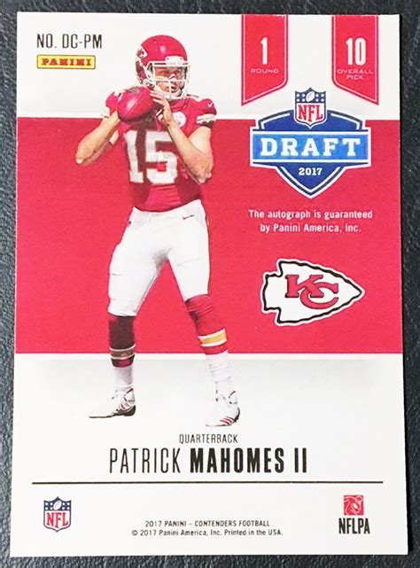 Patrick Mahomes II 2017 Draft Class Reprint Auto Facsimile | Etsy