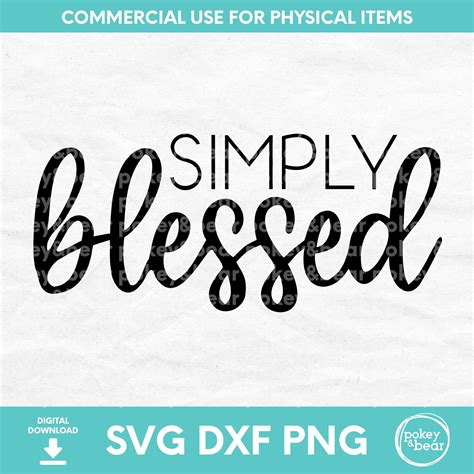 Simply Blessed Svg For Shirts Blessed Cut File Fall Sayings Etsy