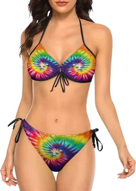 Aohanan Women Swimsuit Jamaica Halter Bikini String Thong 2pcs Triangle