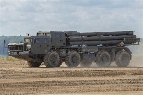 Combat Vehicle A Of The Smerch Multiple Launch Rocket System Close