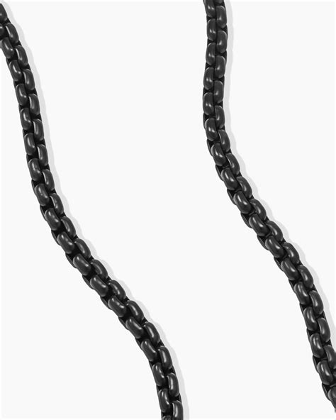 David Yurman Box Chain Necklace In Stainless Steel And Sterling